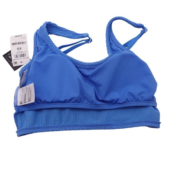 NWT Bar III Tank Bra Bikini Top Sz XS Cobalt Blue Push Up Scoop Neck Lined - Picture 9 of 10